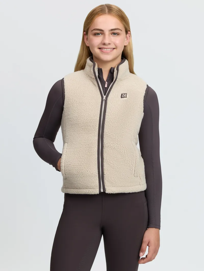 LeMieux Trinity Teddy Gilet Young Rider in Stone