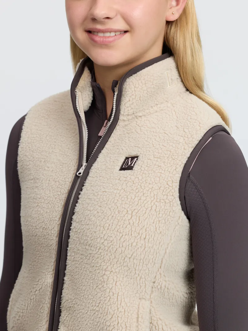 LeMieux Trinity Teddy Gilet Young Rider in Stone-4