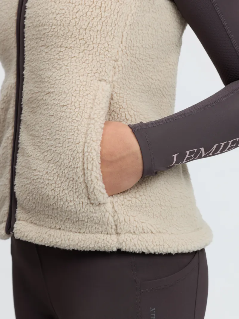 LeMieux Trinity Teddy Gilet Young Rider in Stone-1