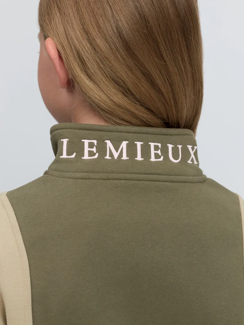 LeMieux Viola Quarter Zip Young Rider in Willow Green-4