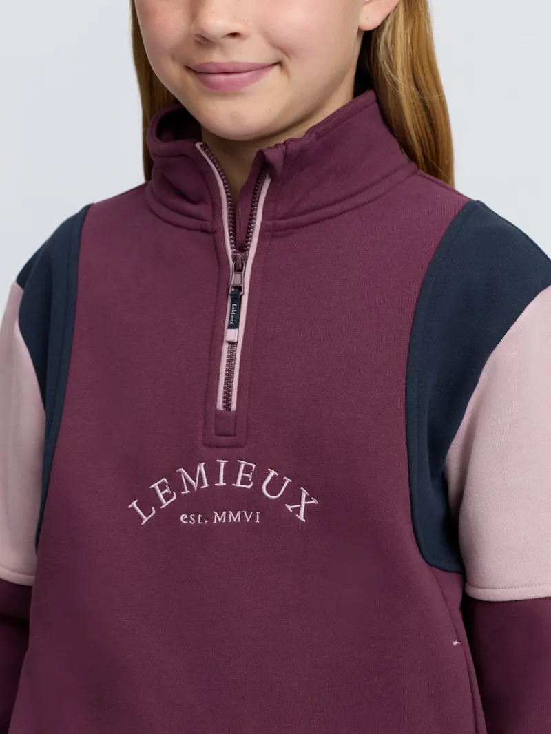 LeMieux Viola Quarter Zip Young Rider in Bramble-1
