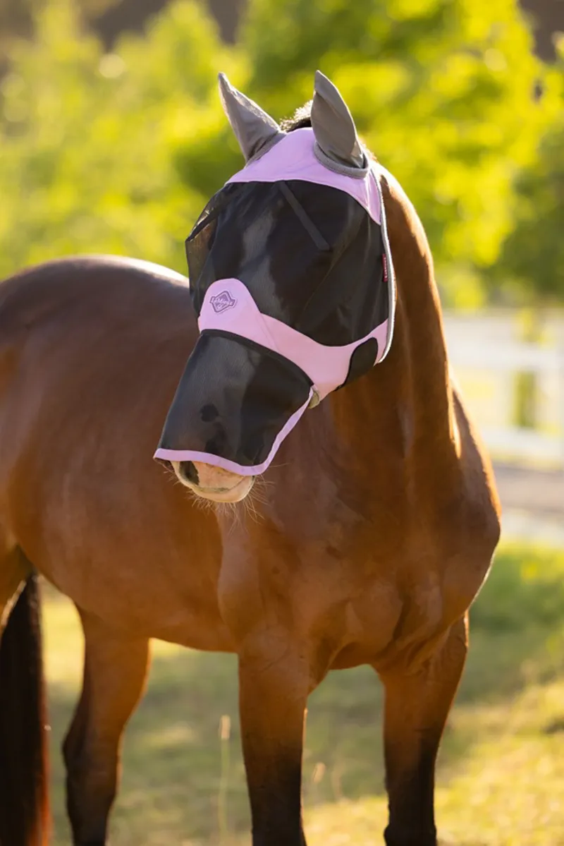 LeMieux Visor-Tek Full Fly Mask in Fondant-1
