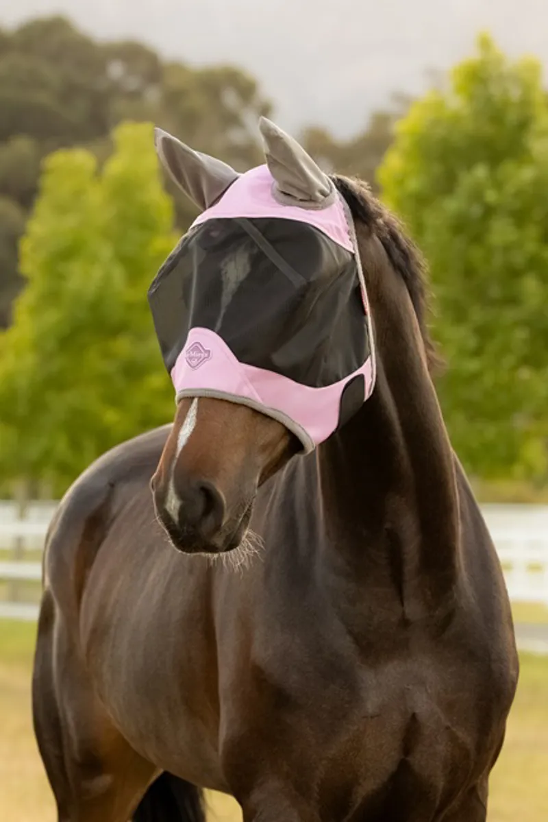 LeMieux Visor-Tek Half Fly Mask in Fondant-1
