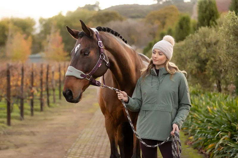 LeMieux Vogue Headcollar Set in Damson and Rosemary-2