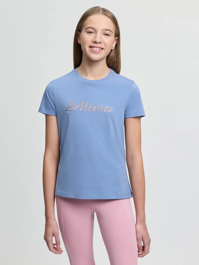 LeMieux Young Rider Arianna T-Shirt in Powder Blue-1