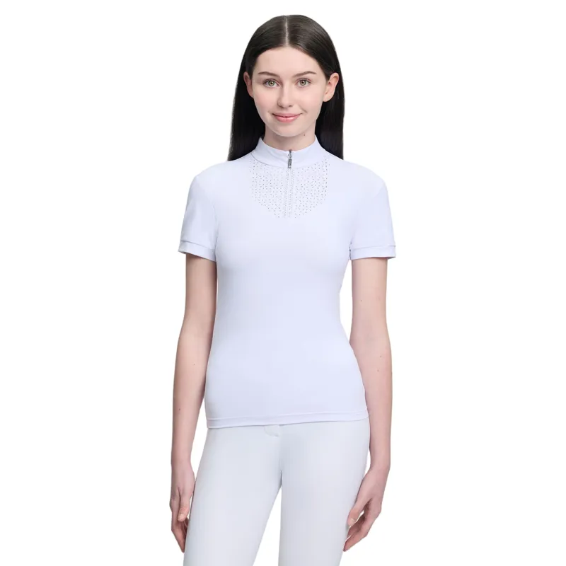 LeMieux Young Rider Brilliance Livvy Short Sleeve Shirt in White