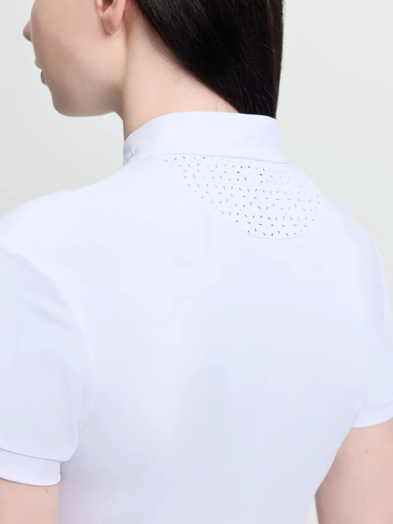 LeMieux Young Rider Brilliance Livvy Short Sleeve Shirt in White-4
