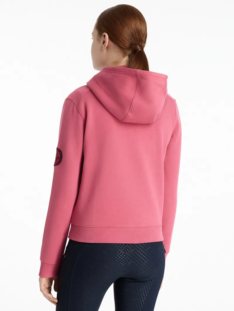 LeMieux Young Rider Hettie Half Zip Hoodie in Cranberry-2