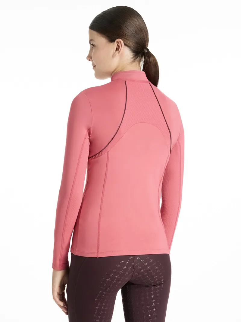LeMieux Young Rider Mia Mesh Base Layer in Cranberry-2