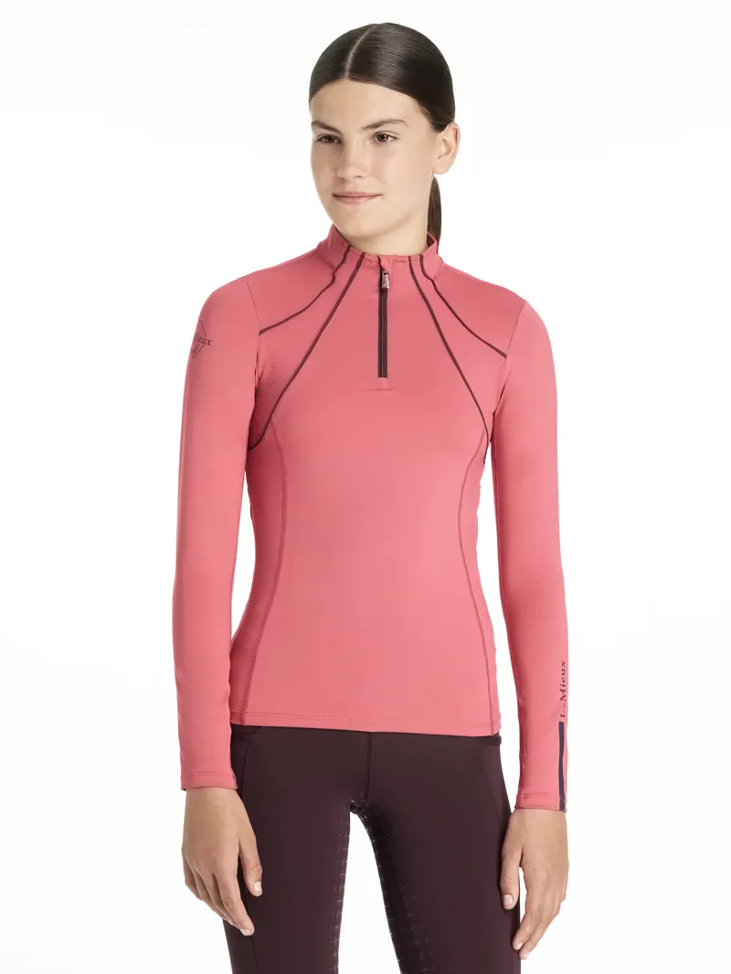 LeMieux Young Rider Mia Mesh Base Layer in Cranberry