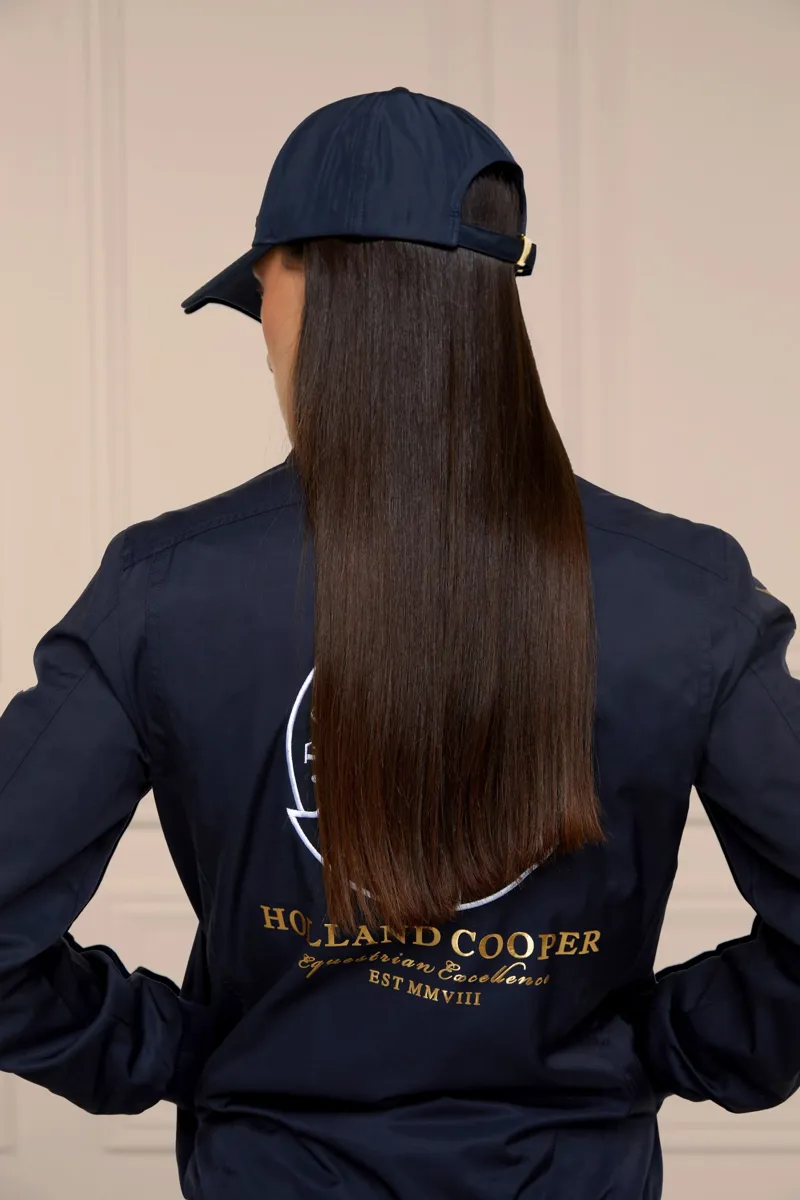 Holland Cooper Burghley Equestrian Cap in Ink Navy Monogram-2