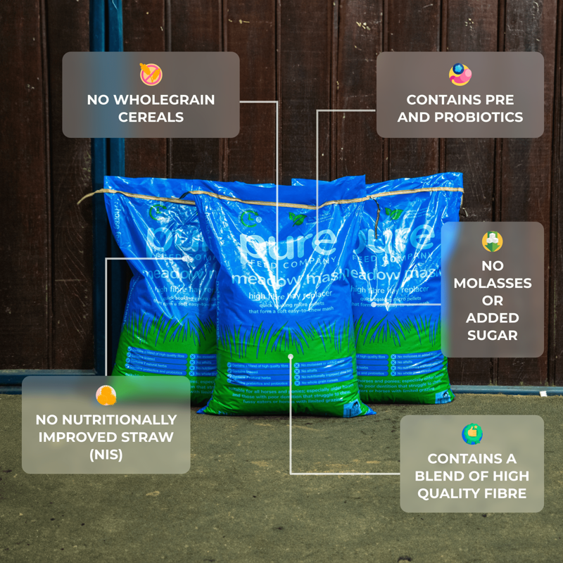 Pure Feed Company Meadow Mash Hay Replacer 15kg-3