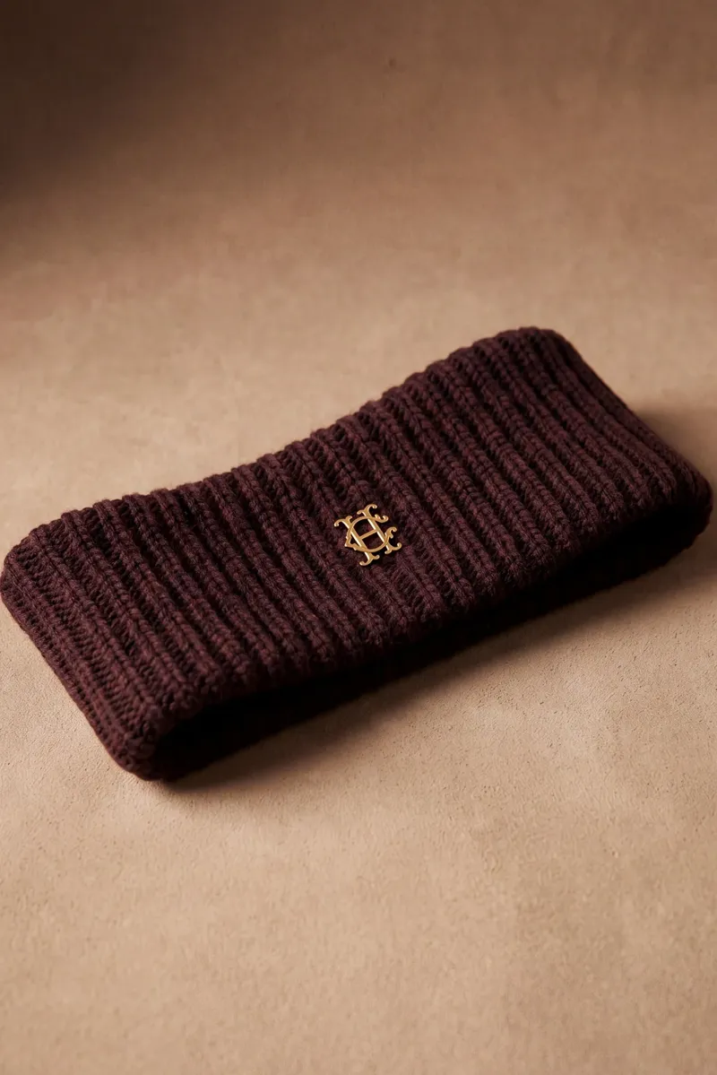 Holland Cooper Knitted Headband in Merlot-2