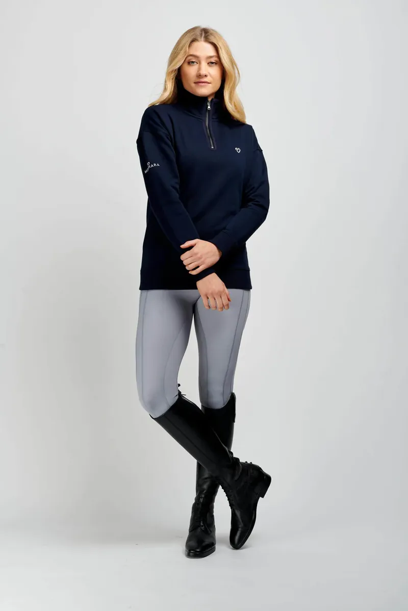 Mochara Half Zip Sweatshirt Ladies in Navy-1