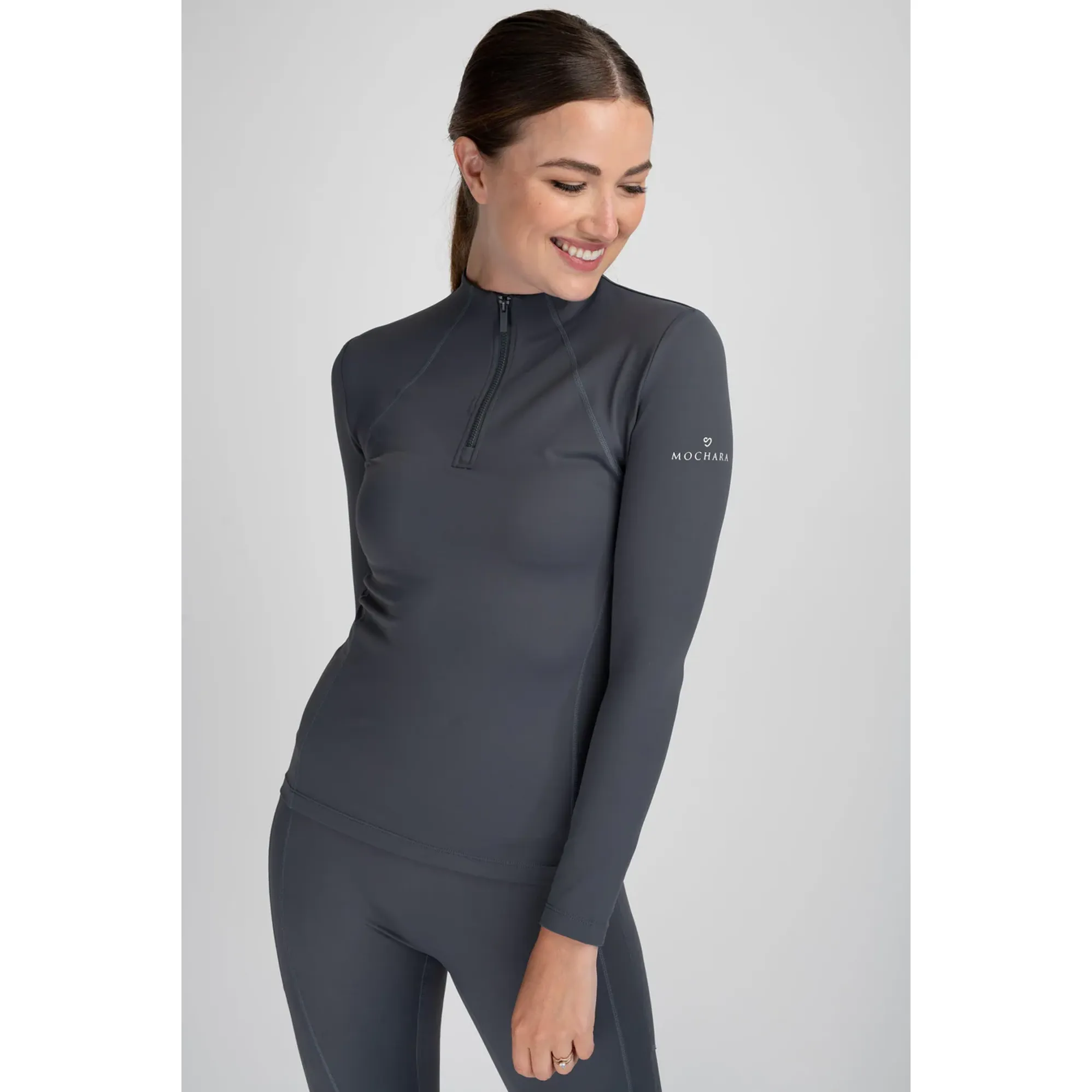 Mocha Ra Mochara Technical Base Layer Recycled Ladies in Grey