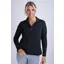 Mochara V Neck Air Tech Long Sleeve Shirt Ladies in Black
