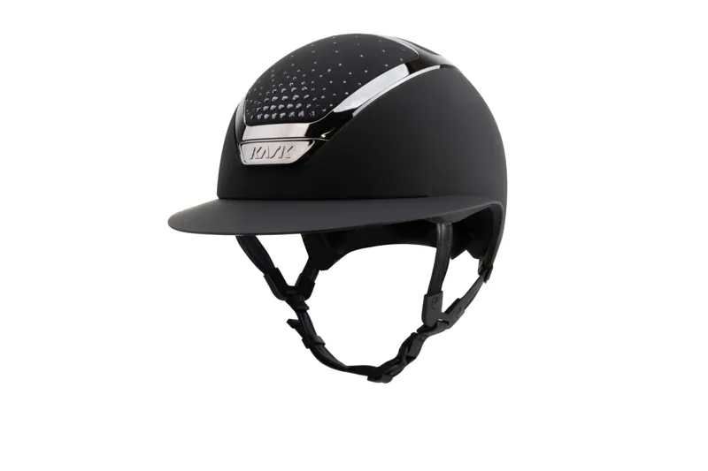 Kask Star Lady Riding Hat in Black Chrome with Graphite Passage