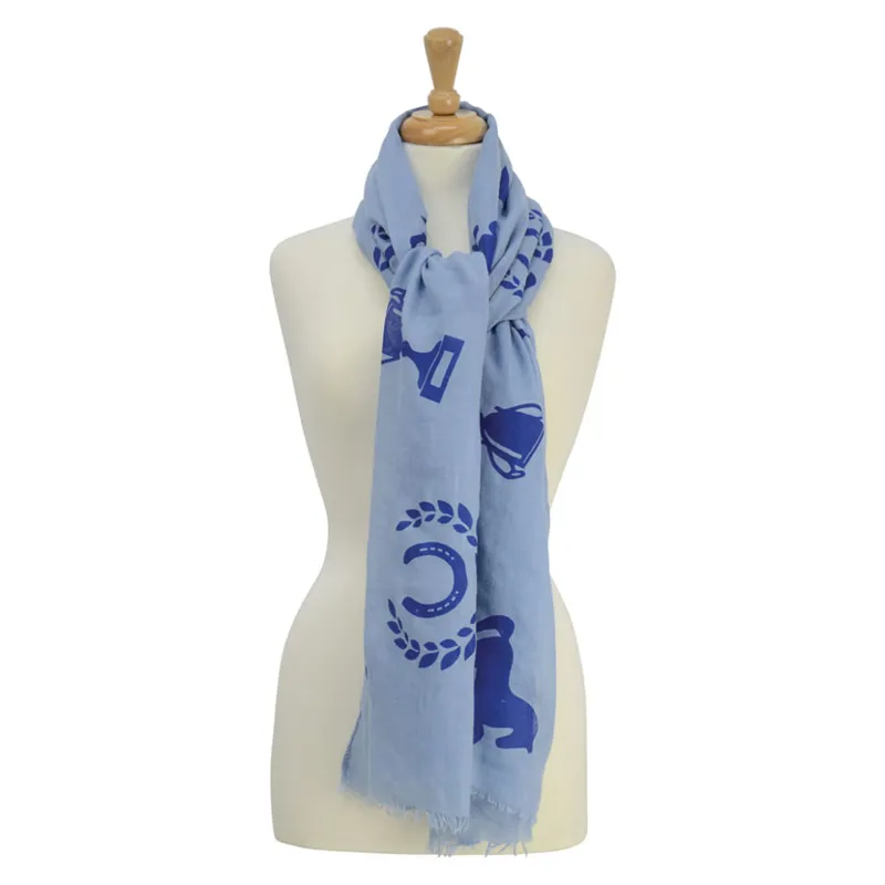 Hy Equestrian Ladies Balmoral Scarf in Light Blue