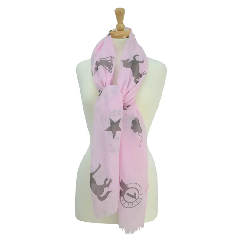 Hy Equestrian Ladies Balmoral Scarf in Pastel Pink