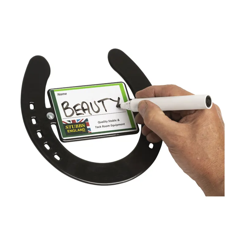 STUBBS Horseshoe Nameplate in Black