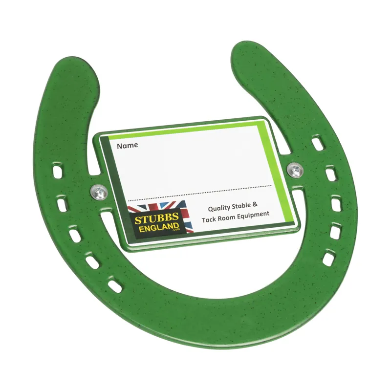 STUBBS Horseshoe Nameplate in Green