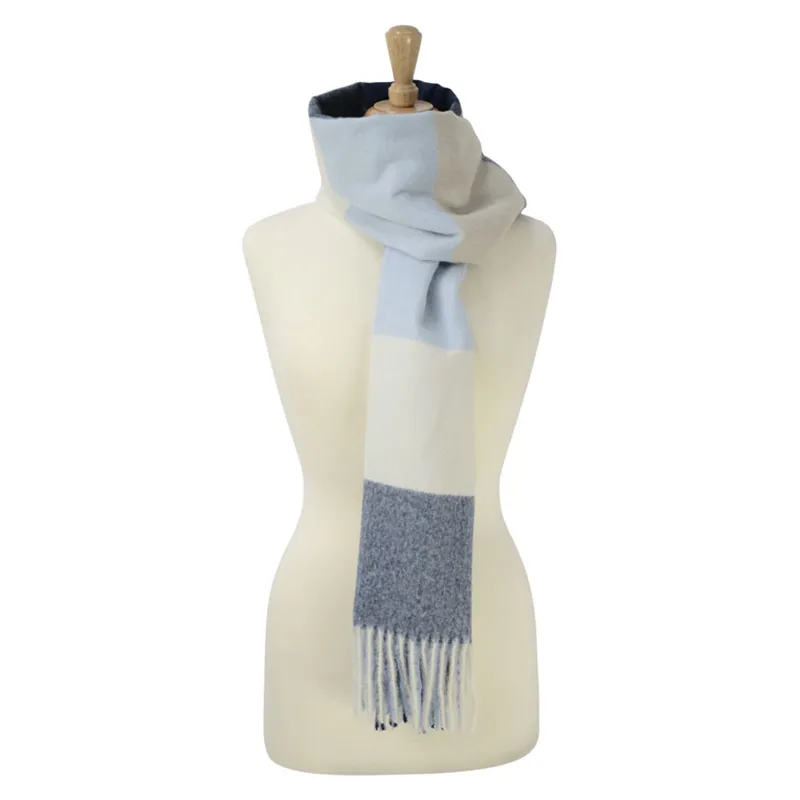 Hy Equestrian Cumbria Soft Scarf in Navy and White