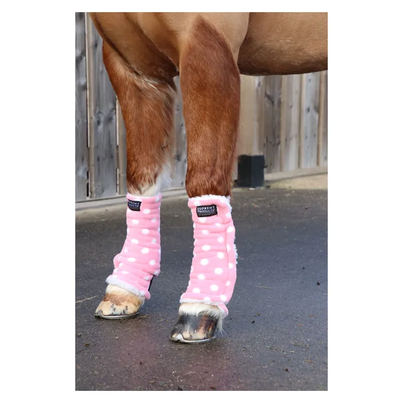 Supreme Products Dotty Fleece Boots in Pretty Pink