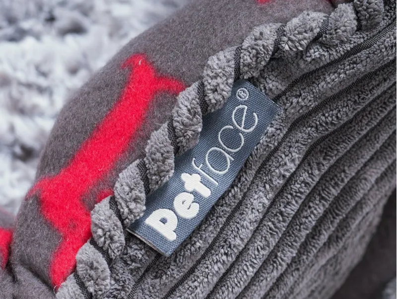 Petface Dog Deli Oval Bed in Grey Large-3