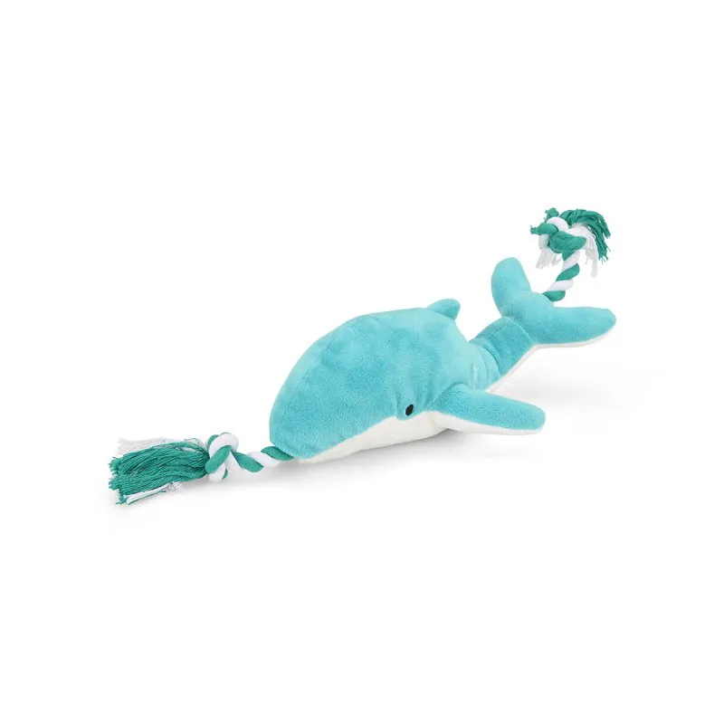 Petface Whale Plush and Rope Dog Toy