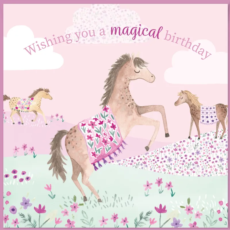 Platinum Pony Club Magical Birthday Card