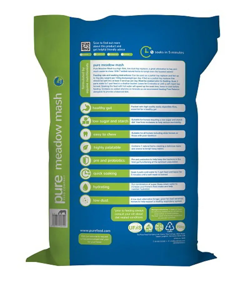Pure Feed Company Meadow Mash Hay Replacer 15kg-1