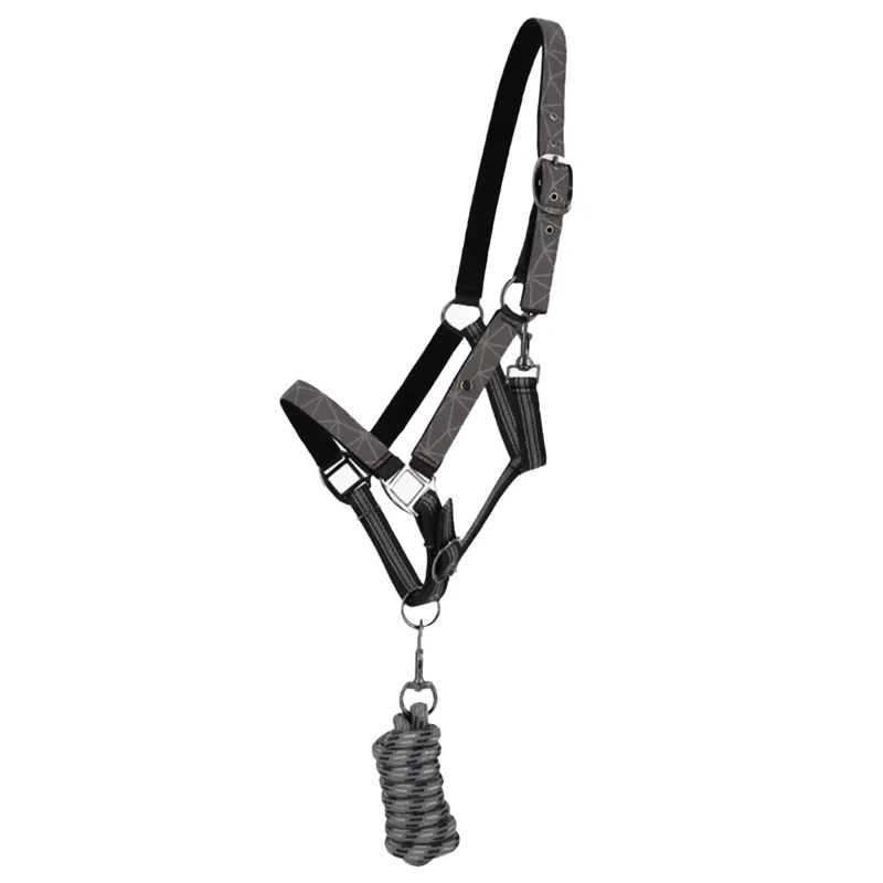 QHP Turnout Collection Headcollar Set in Grey Reflective