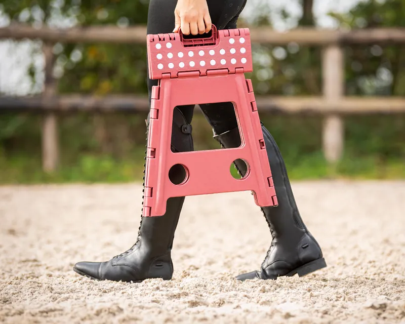 QHP Step Up Stool in Burgundy-1