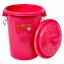Red Gorilla Bin 30L with Clip Lid in Pink
