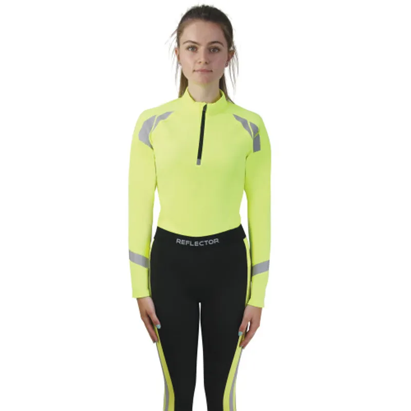 Hy Equestrian Reflector Base Layer Kids in Yellow-2