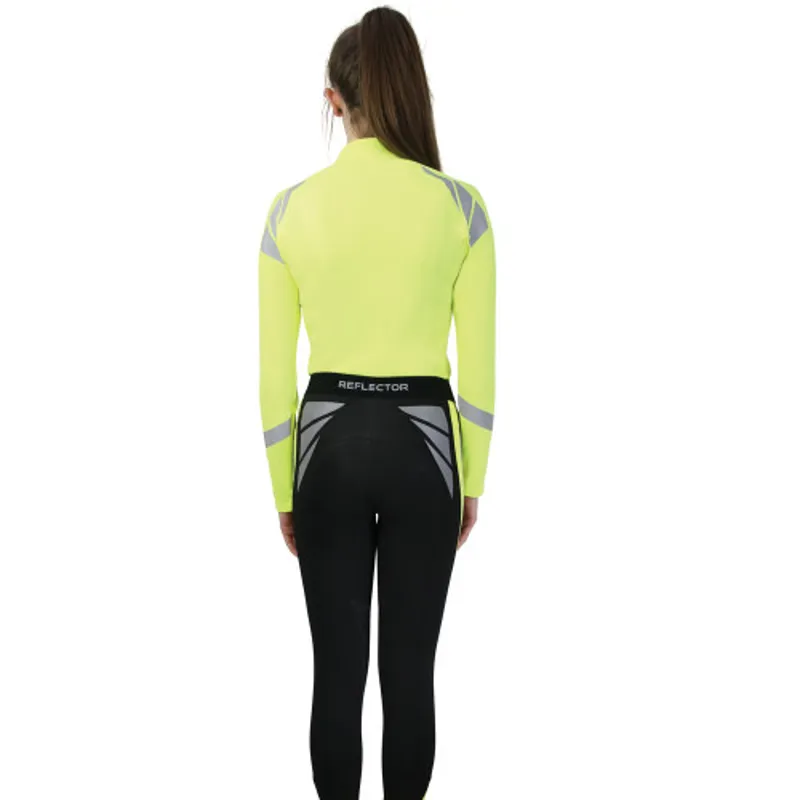 Hy Equestrian Reflector Base Layer Kids in Yellow-3