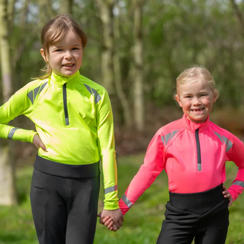 Hy Equestrian Reflector Base Layer Kids in Yellow-5