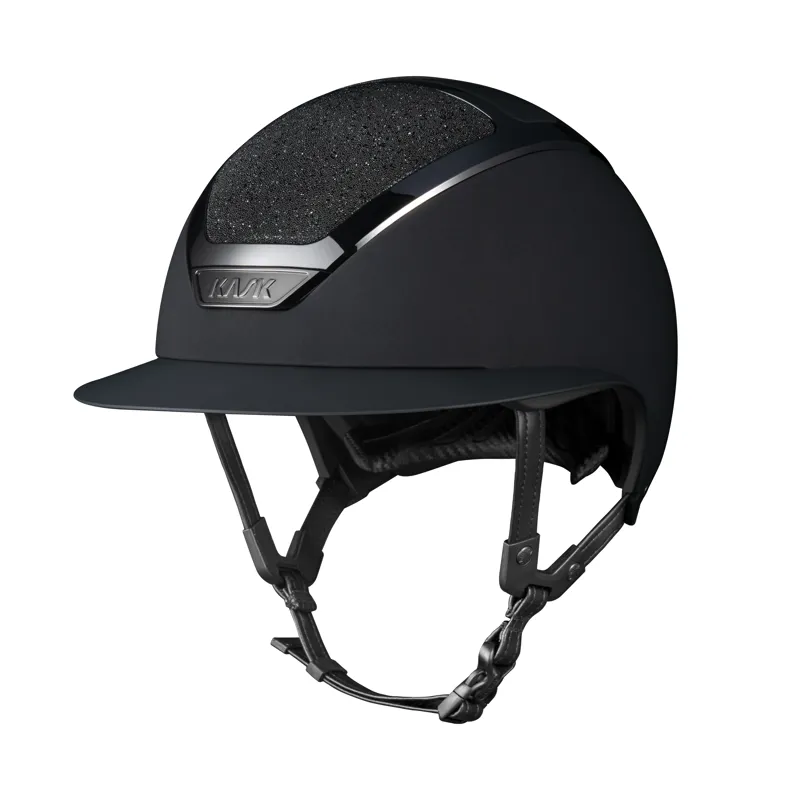 Kask Star Lady Riding Hat in Chrome Black with Black Swarovski Carpet