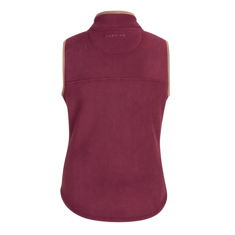 Aubrion Core Fleece Gilet Mens in Maroon-1