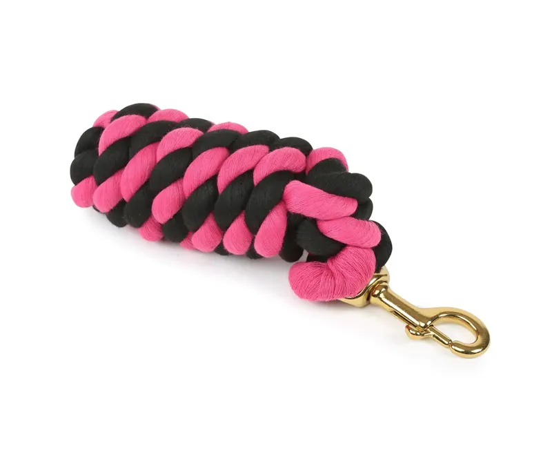 Shires Lead Rope with Trigger Clip in Black/Fushia