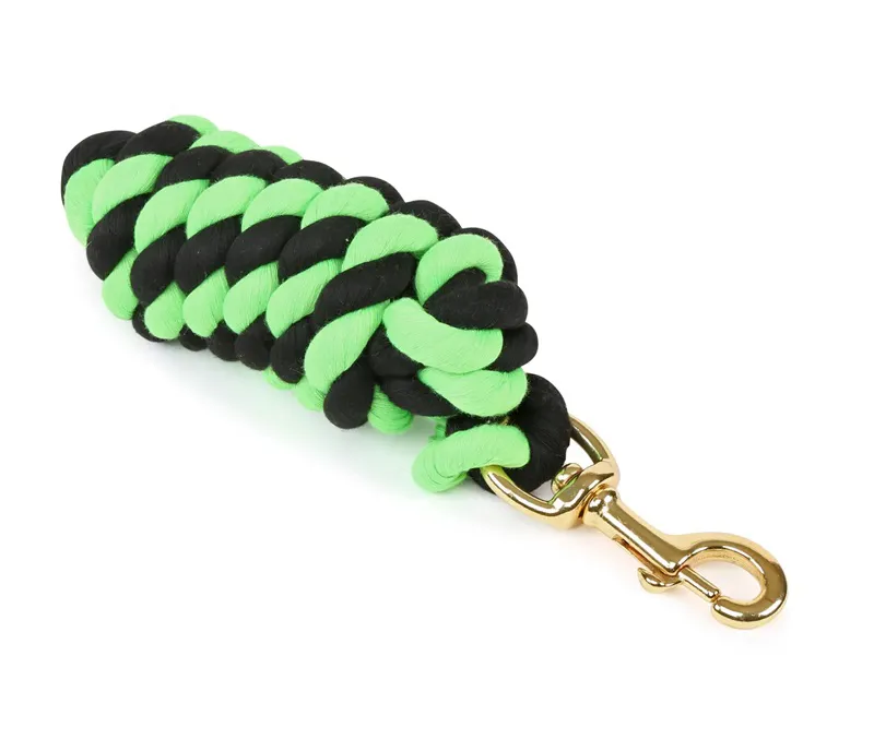 Shires Lead Rope with Trigger Clip in Black/Lime
