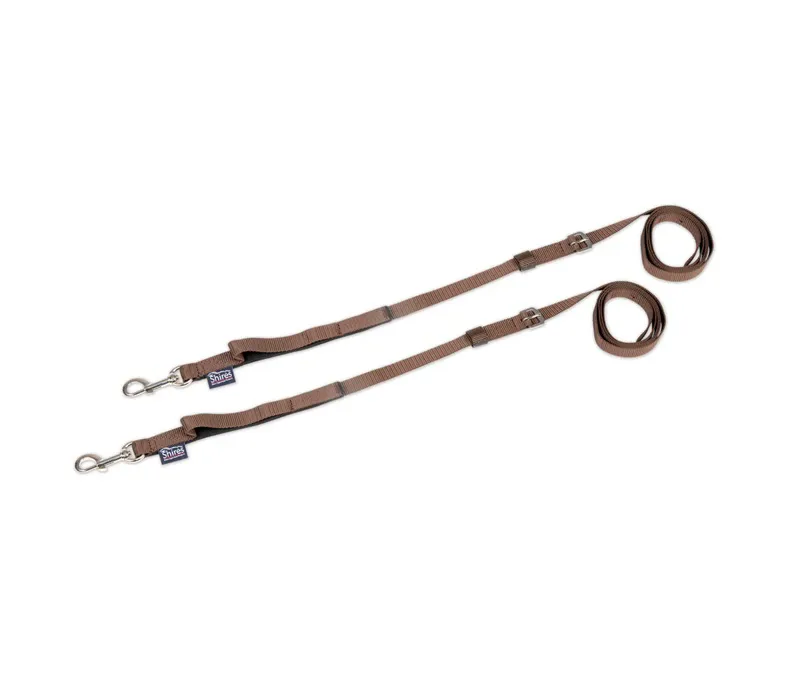 Shires Nylon Web Side Reins in Brown