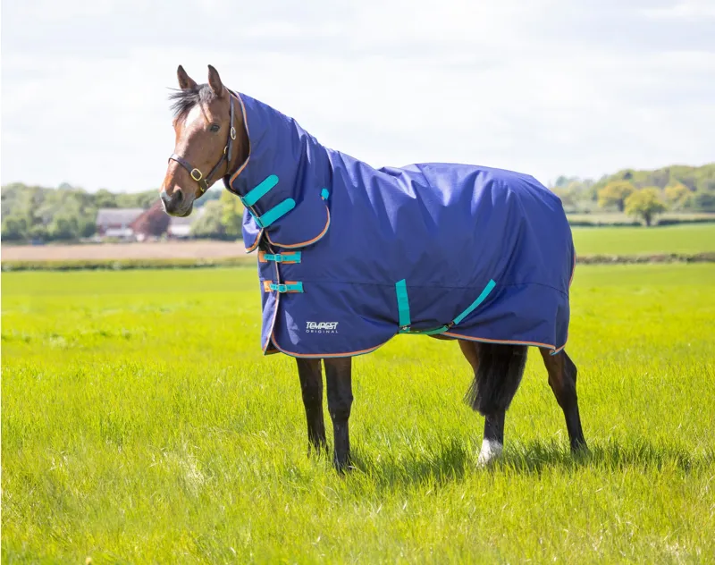 Shires Tempest Original 100g Combo Turnout Rug in Navy Blue