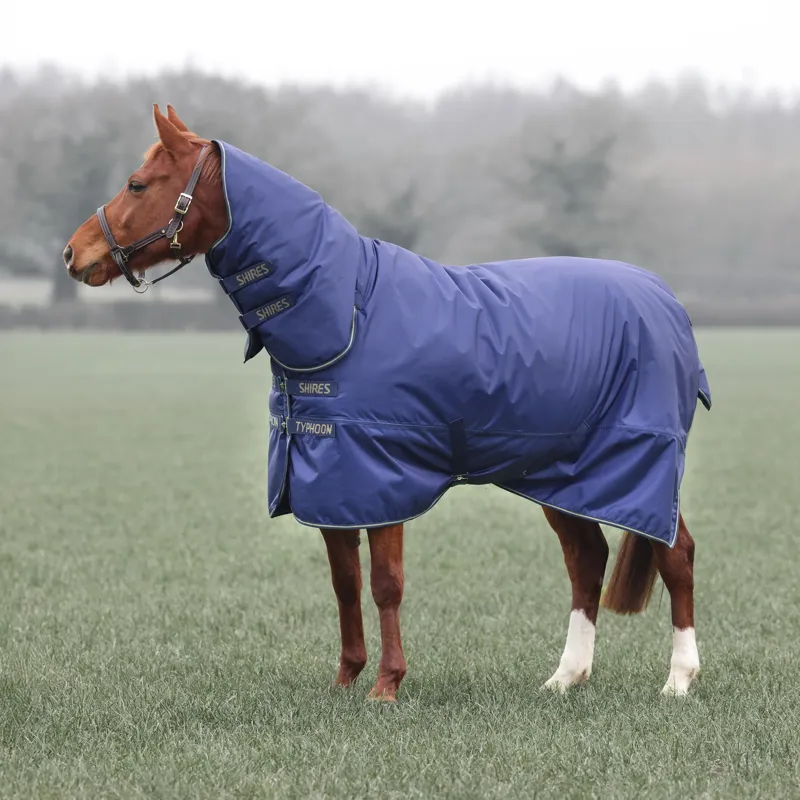 Shires Typhoon Lite 0g Combo Turnout Rug in Navy