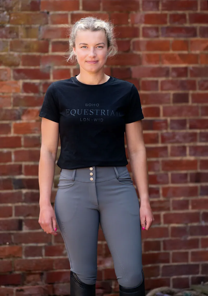 Soho Equestrian Tee Ladies in Black