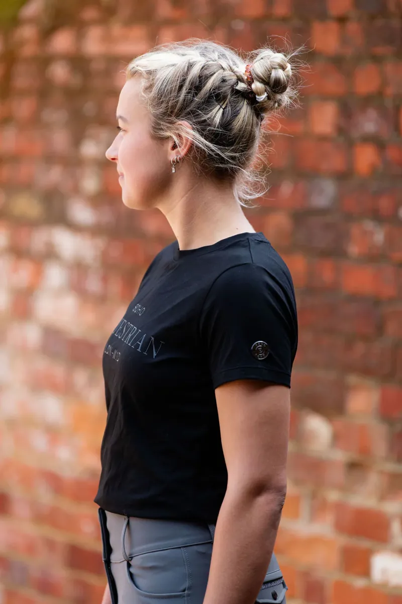 Soho Equestrian Tee Ladies in Black-1