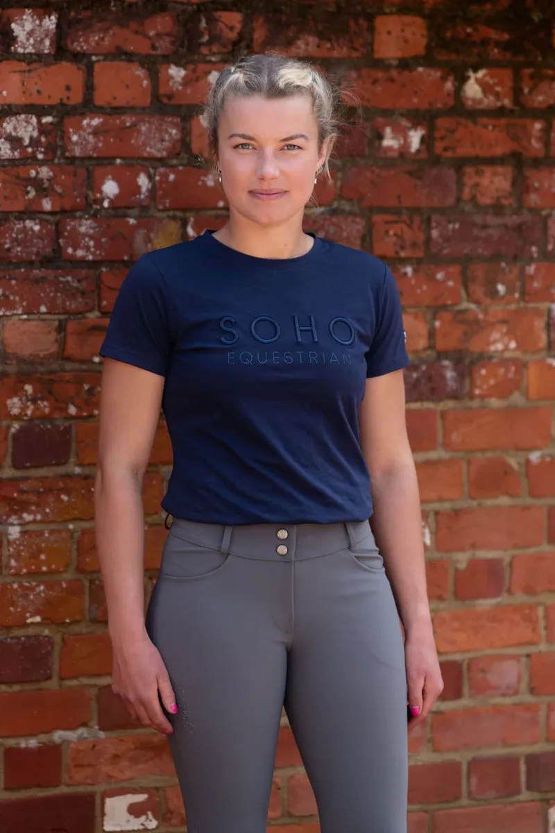 Soho Equestrian Tee Ladies in Classic Navy