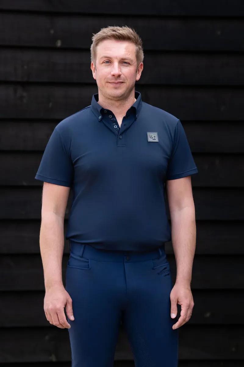 Soho Equestrian Classic Polo Mens in Navy-2