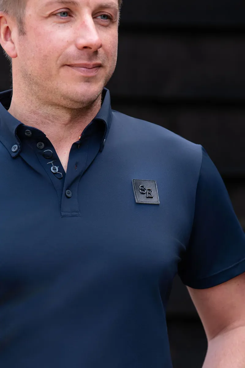 Soho Equestrian Classic Polo Mens in Navy-1