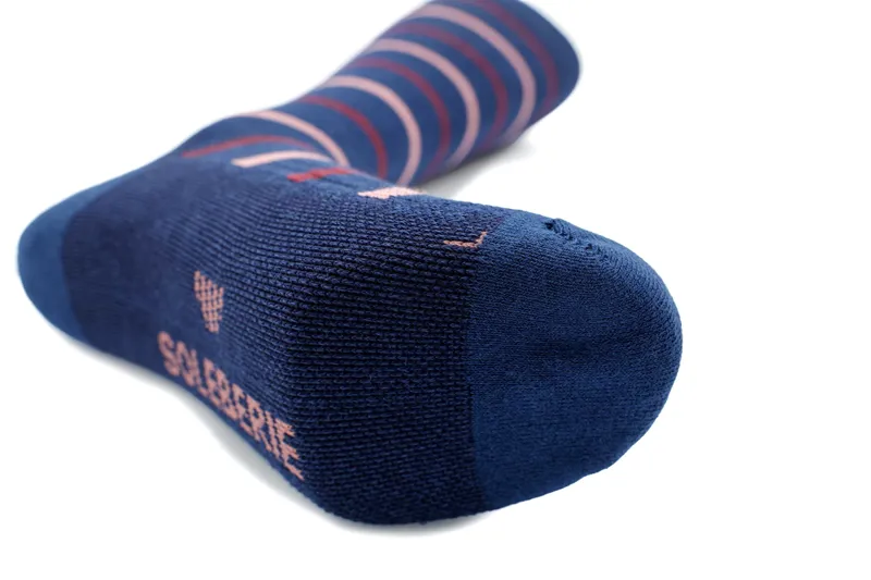 Soleberie Classic Long Socks Ladies in Navy Stripe-2